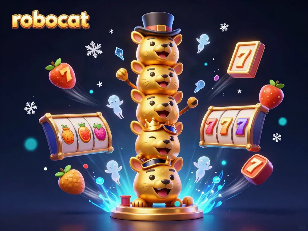 Engage with robocat's vibrant slot game elements and dynamic 3D casino visuals.